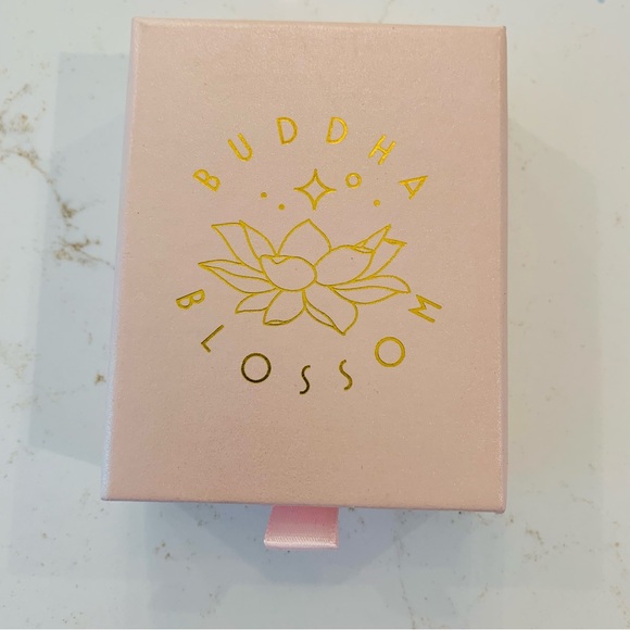 Buddha Blossom Dangling Crystal Chakra Necklace On A Gold Chain New In Box - Picture 2 of 6